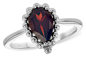 A234-67535: LDS GARNET RING 1.38 CT