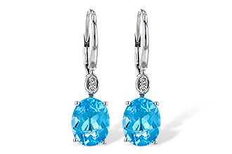 A235-62917: EARR 3.70 TW BLUE TOPAZ 3.75 TGW