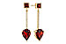 A320-11108: EARRINGS 2.70 TW GARNET 2.77 TGW