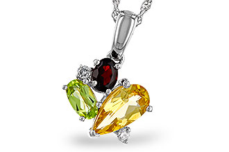 A320-12035: NECKLACE .79 SEMI PREC (CIT,PER,GAR) .82 TGW