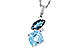 A320-12917: NECKLACE 2.37 TW BLUE TOPAZ 2.40 TGW