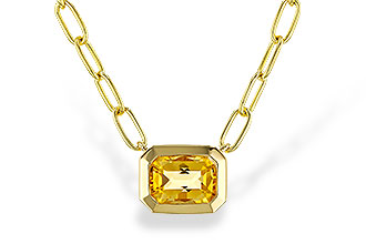 A320-14799: NECKLACE .86 CITRINE (18")