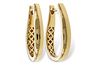 A320-14808: GOLD EARRINGS (22MM)