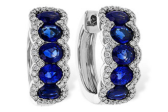 A320-16553: EARRINGS 2.32 TW SAPPHIRE 2.57 TGW
