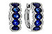 A320-16553: EARRINGS 2.32 TW SAPPHIRE 2.57 TGW
