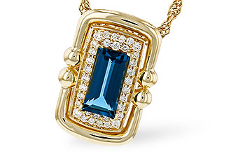 A321-00226: NECK .84 LONDON BLUE TOPAZ .96 TGW (8x4MM LBT)