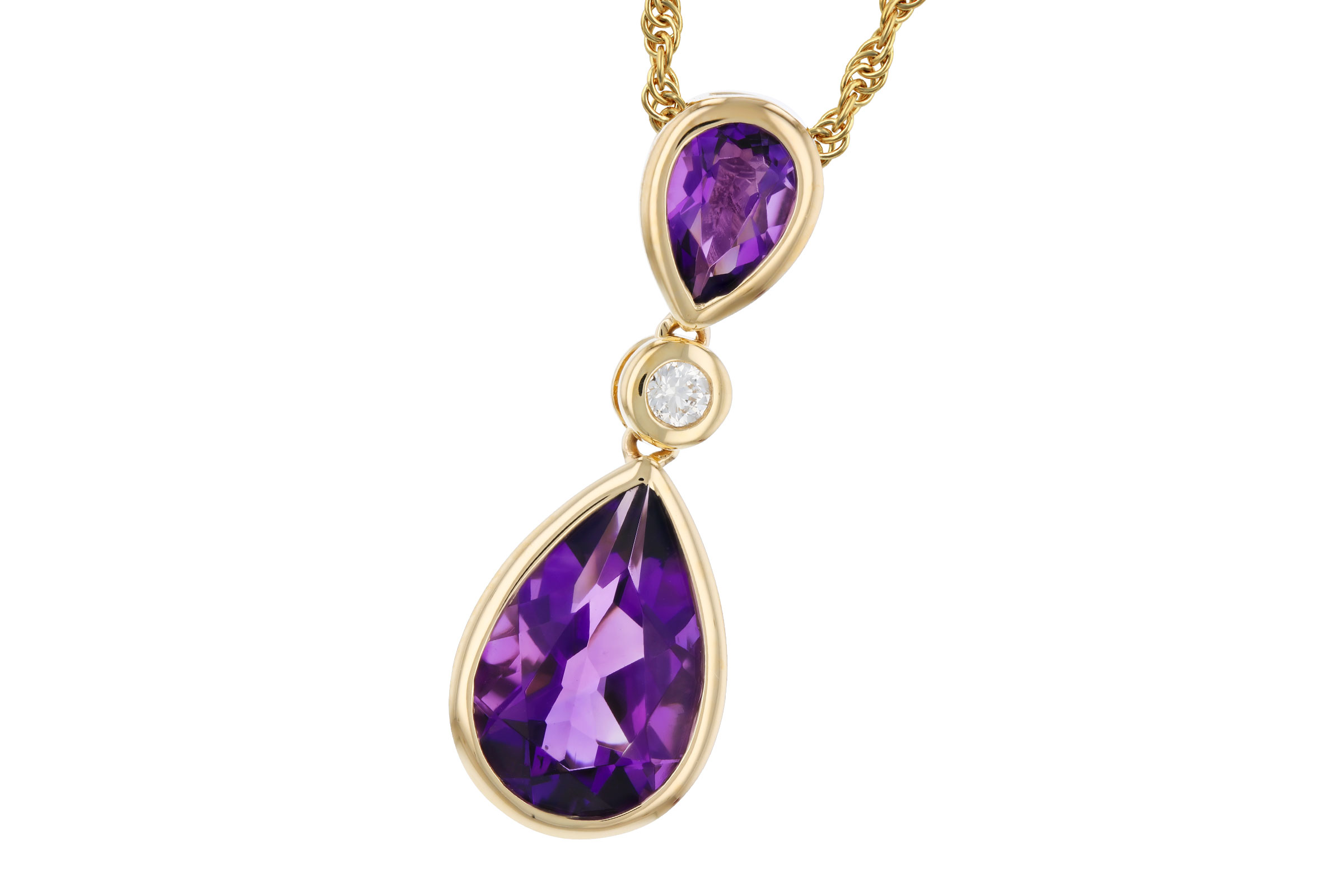A321-02917: NECKLACE 1.92 TW AMETHYST 1.96 TGW