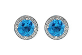 B232-84817: EARR 4.22 BLUE TOPAZ 4.41 TGW