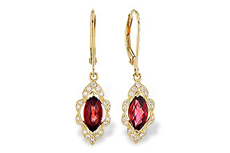 B318-34817: EARR 1.10 TW GARNET 1.25 TGW