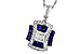 B319-25653: NECK .85 TW SAPPHIRE 1.10 TGW