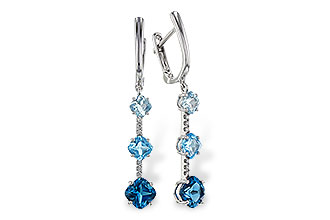 B320-10253: EARRINGS 2.41 TW BLUE TOPAZ 2.45 TGW