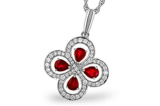 B320-11144: NECKLACE .68 RUBY TW .96 TGW