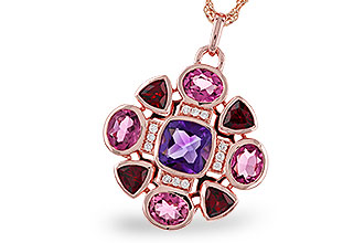 B320-12008: NECKLACE 2.76 SEMI-PREC (AM,GT,PT) 2.82 TGW