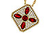 B320-13835: NECKLACE .81 TW RUBY 1.12 TGW