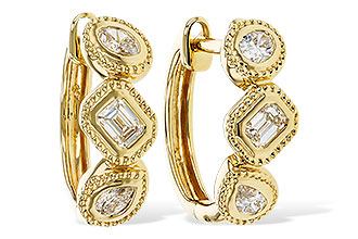 B320-16626: EARRINGS .42 TW FANCY CUT DIAS