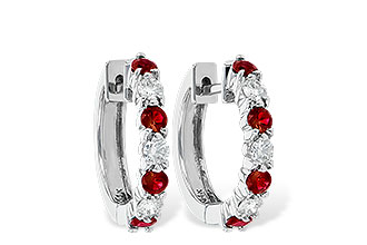 C046-48389: EARRINGS .64 RUBY 1.05 TGW