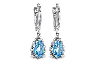 C234-67535: EARRING BLUE TOPAZ 1.70 TW