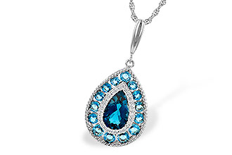 C235-58435: NECK 2.55 TW BLUE TOPAZ 2.65 TGW