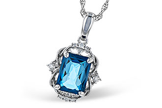 C318-30217: NECK 1.68 LONDON BLUE TOPAZ 1.73 TGW (8x6MM LBT)