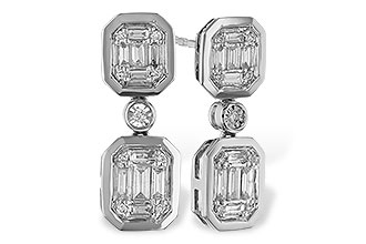 C320-09335: EARRINGS .38 BAG .45 TW
