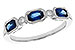 C320-11144: LDS WED RG .72 SAPPHIRE .77 TGW (4x3MM SAPP)