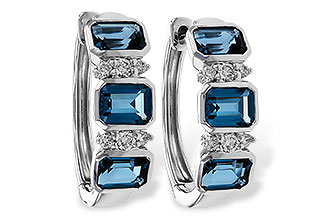 C320-11162: EARRINGS 1.37 TW LONDON BLUE TOPAZ 1.48 TGW