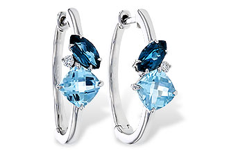 C320-12917: EARRINGS 1.82 TW BLUE TOPAZ 1.86 TGW