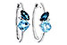 C320-12917: EARRINGS 1.82 TW BLUE TOPAZ 1.86 TGW