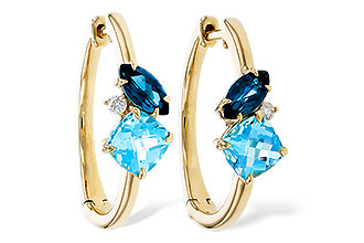 C320-12917: EARRINGS 1.82 TW BLUE TOPAZ 1.86 TGW