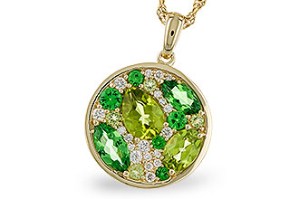 C320-12935: NECK 2.20 TW SEMI-PRECIOUS (TSAV, PER) 2.37 TGW