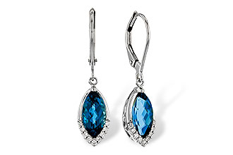 C320-16635: EARR 2.42 TW LONDON BLUE TOPAZ 2.50 TGW (9x5MM MQ)