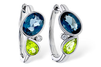 C320-17517: EARRINGS 2.97 SEMI-PREC (PER,LBT) 3.00 TGW