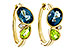 C320-17517: EARRINGS 2.97 SEMI-PREC (PER,LBT) 3.00 TGW