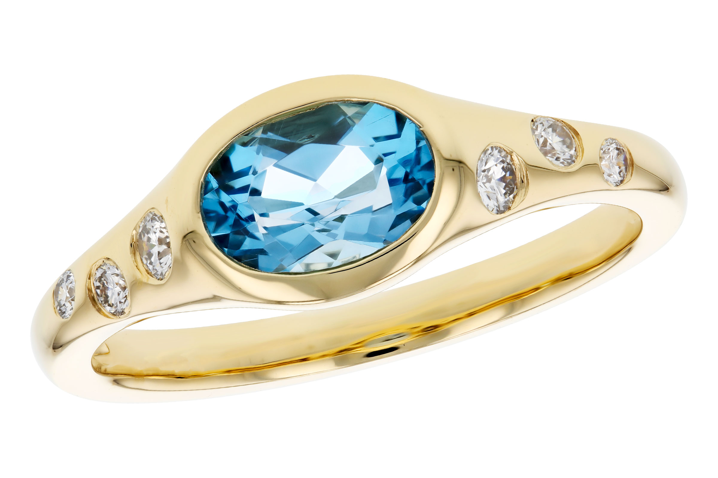 C321-02026: LDS RG .94 BLUE TOPAZ 1.08 TGW (7x5MM OV)