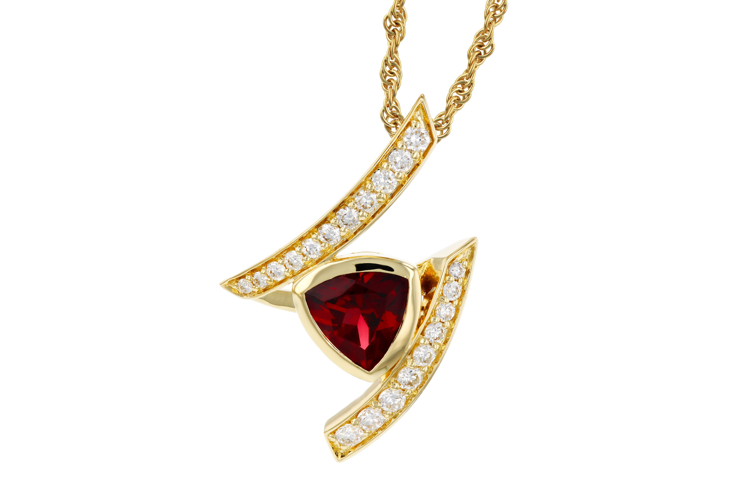 C321-02962: NECKLACE .84 GARNET 1.03 TGW (6MM GAR)