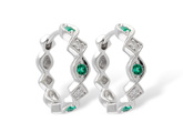 D231-92071: EARRINGS .13 EMERALD .18 TGW