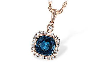 D234-64735: NECK 1.63 LONDON BLUE TOPAZ 1.80 TGW (7MM LBT)