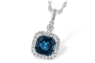 D234-64735: NECK 1.63 LONDON BLUE TOPAZ 1.80 TGW (7MM LBT)