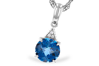 D319-22944: NECK 1.60 LONDON BLUE TOPAZ 1.61 TGW (7MM RD)