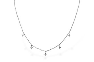 D319-25689: NECKLACE .19 TW (18")