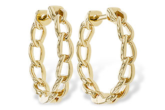 D320-10235: GOLD EARRINGS (18MM)