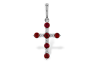 D320-11153: PENDANT .34 TW RUBY .42 TGW