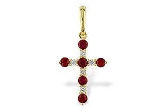 D320-11153: PENDANT .34 TW RUBY .42 TGW