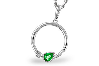 D320-11162: NECKLACE .20 EMERALD .22 TGW