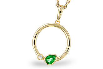 D320-11162: NECKLACE .20 EMERALD .22 TGW