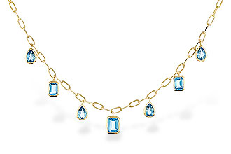 D320-12080: NECKLACE 4.10 TW BLUE TOPAZ (17")