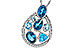 D320-14771: NECKLACE 3.23 TW BLUE TOPAZ 3.38 TGW