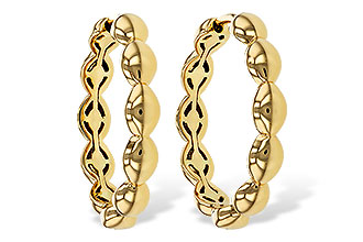 D320-16562: GOLD EARRINGS (21MM)