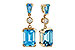 D320-16607: EARRINGS 2.37 TW BLUE TOPAZ 2.44 TGW
