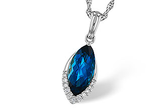 D320-16635: NECK 2.14 LONDON BLUE TOPAZ 2.20 TGW (12x6MM MQ)